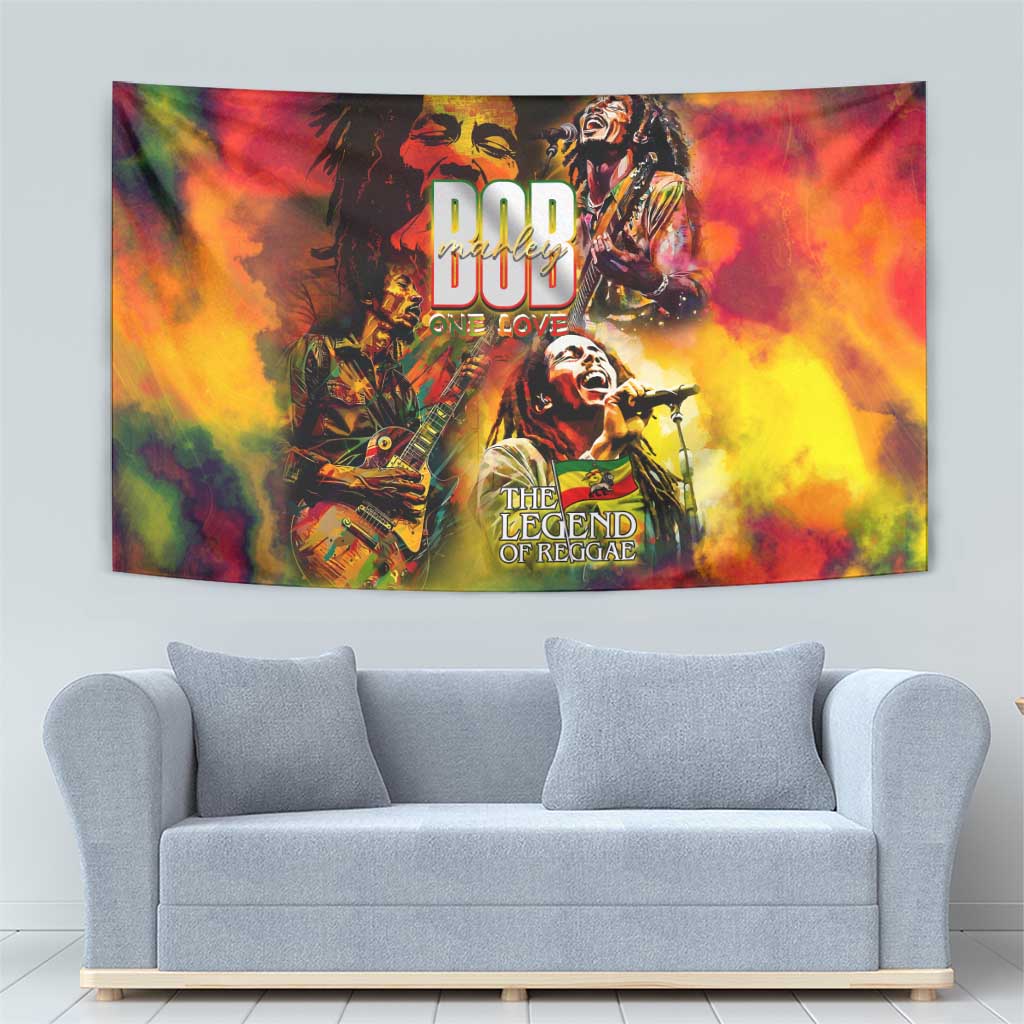The Legend of Reggae Tapestry Bob One Love Colorful Art