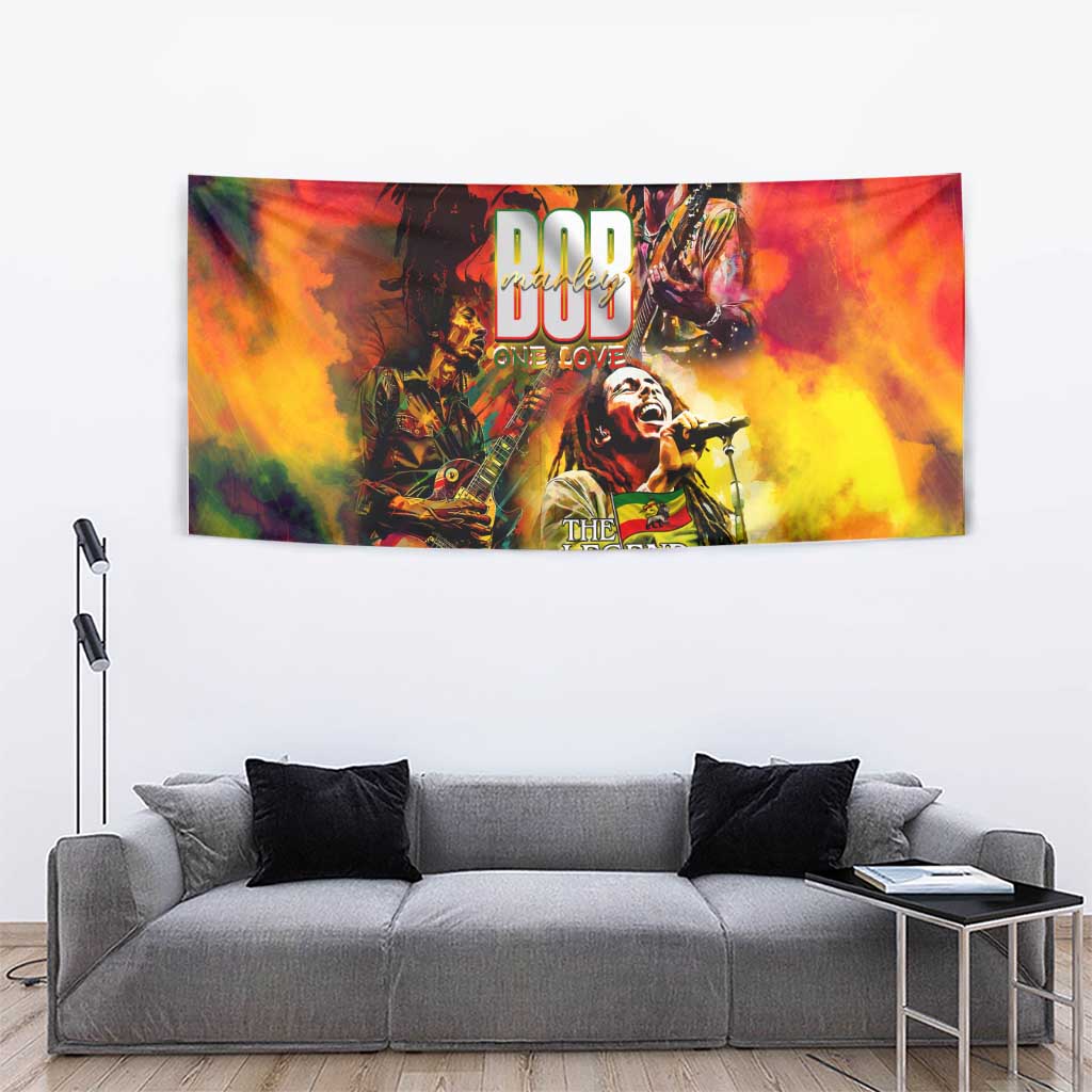 The Legend of Reggae Tapestry Bob One Love Colorful Art
