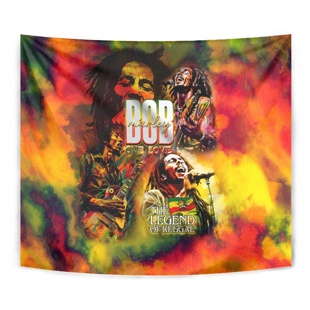 The Legend of Reggae Tapestry Bob One Love Colorful Art