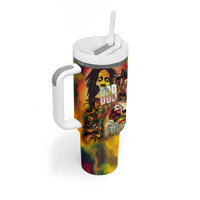 The Legend of Reggae Tumbler With Handle Bob One Love Colorful Art