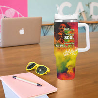 The Legend of Reggae Tumbler With Handle Bob One Love Colorful Art