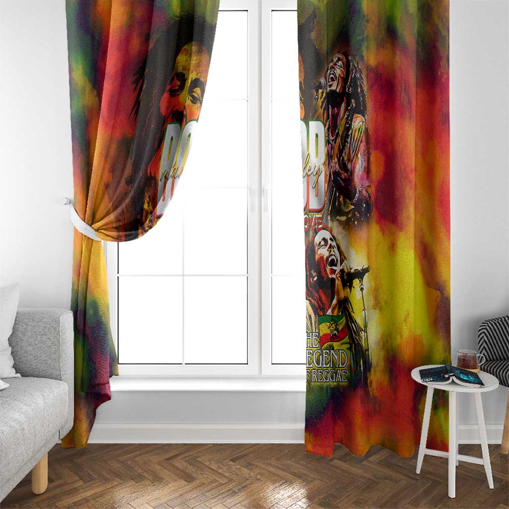The Legend of Reggae Window Curtain Bob One Love Colorful Art