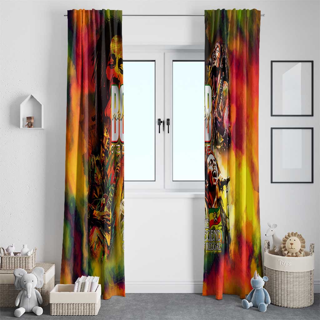 The Legend of Reggae Window Curtain Bob One Love Colorful Art