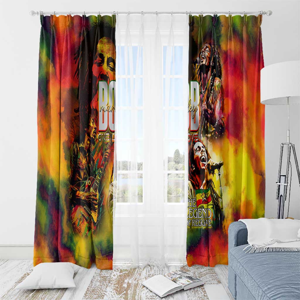 The Legend of Reggae Window Curtain Bob One Love Colorful Art