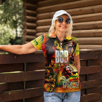 The Legend of Reggae Women Polo Shirt Bob One Love Colorful Art