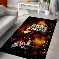 Bob King Of Reggae Area Rug Rastafari Lion - You Never Know How Strong You Are