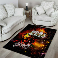 Bob King Of Reggae Area Rug Rastafari Lion - You Never Know How Strong You Are