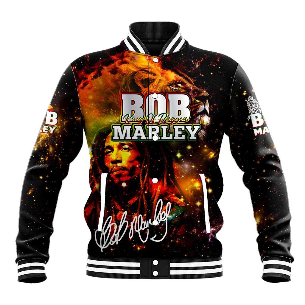 Bob King Of Reggae Baseball Jacket Rastafari Lion - You Never Know How Strong You Are