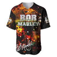 Bob King Of Reggae Baseball Jersey Rastafari Lion - You Never Know How Strong You Are