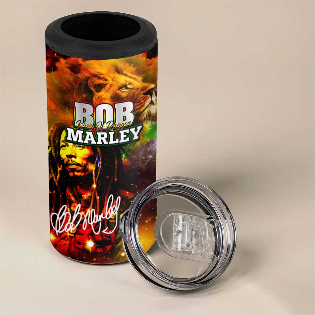 Bob King Of Reggae 4 in 1 Can Cooler Tumbler Rastafari Lion - You Never Know How Strong You Are