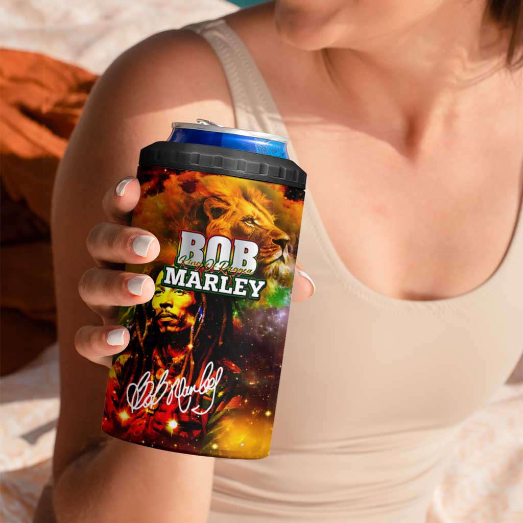 Bob King Of Reggae 4 in 1 Can Cooler Tumbler Rastafari Lion - You Never Know How Strong You Are