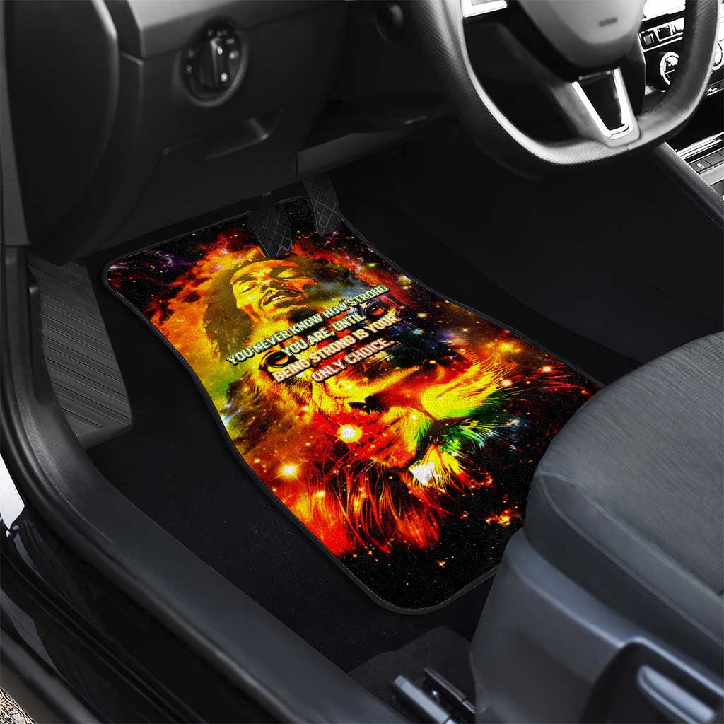 Bob King Of Reggae Car Mats Rastafari Lion - You Never Know How Strong You Are