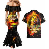 Bob King Of Reggae Couples Matching Mermaid Dress and Hawaiian Shirt Rastafari Lion - You Never Know How Strong You Are