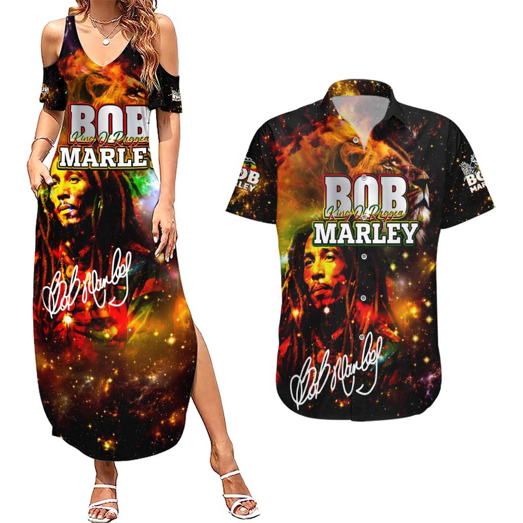 Bob King Of Reggae Couples Matching Summer Maxi Dress and Hawaiian Shirt Rastafari Lion - You Never Know How Strong You Are