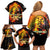 Bob King Of Reggae Family Matching Off Shoulder Short Dress and Hawaiian Shirt Rastafari Lion - You Never Know How Strong You Are