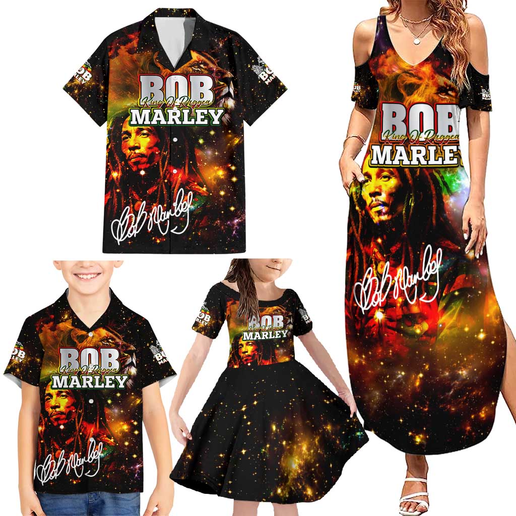 Bob King Of Reggae Family Matching Summer Maxi Dress and Hawaiian Shirt Rastafari Lion - You Never Know How Strong You Are