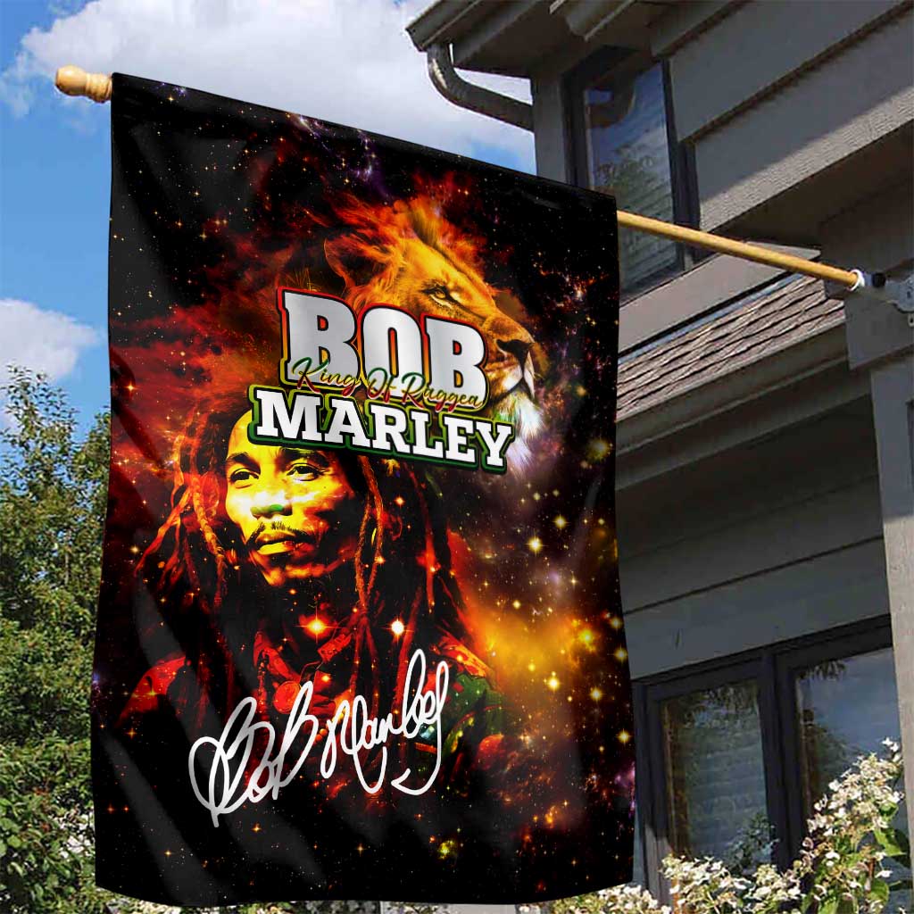 Bob King Of Reggae Garden Flag Rastafari Lion - You Never Know How Strong You Are