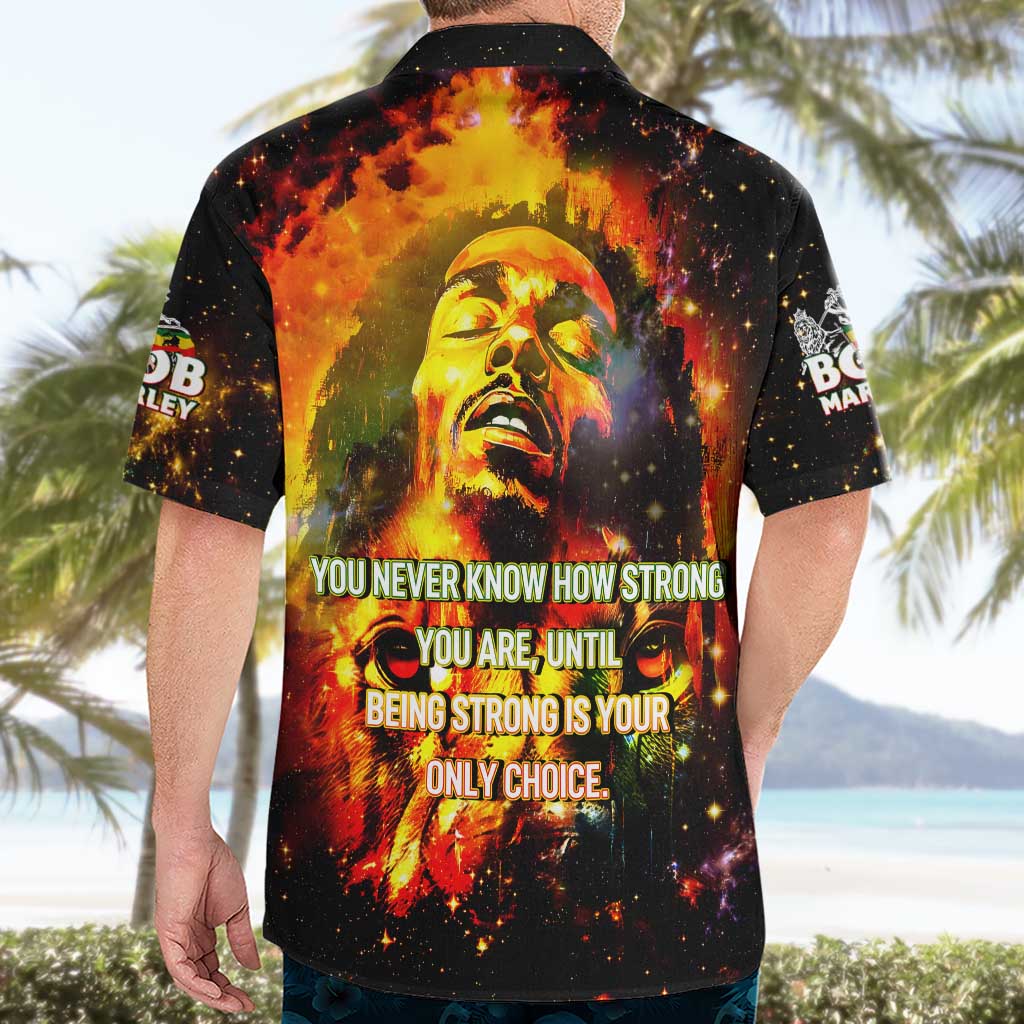 Bob King Of Reggae Hawaiian Shirt Rastafari Lion - You Never Know How Strong You Are