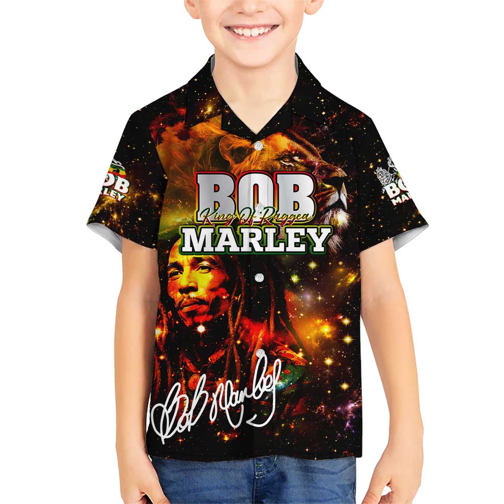 Bob King Of Reggae Kid Hawaiian Shirt Rastafari Lion - You Never Know How Strong You Are