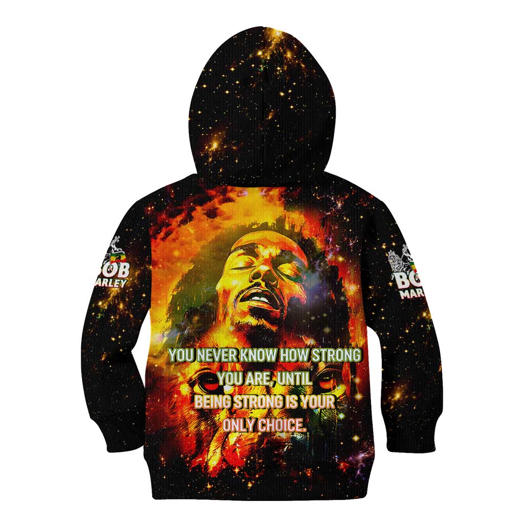 Bob King Of Reggae Kid Hoodie Rastafari Lion - You Never Know How Strong You Are