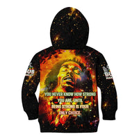 Bob King Of Reggae Kid Hoodie Rastafari Lion - You Never Know How Strong You Are