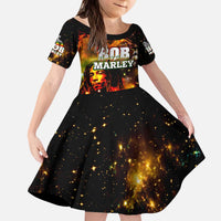 Bob King Of Reggae Kid Short Sleeve Dress Rastafari Lion - You Never Know How Strong You Are