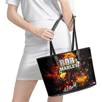 Bob King Of Reggae Leather Tote Bag Rastafari Lion - You Never Know How Strong You Are