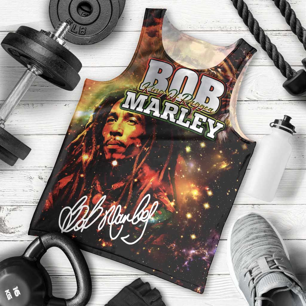 Bob King Of Reggae Men Tank Top Rastafari Lion - You Never Know How Strong You Are