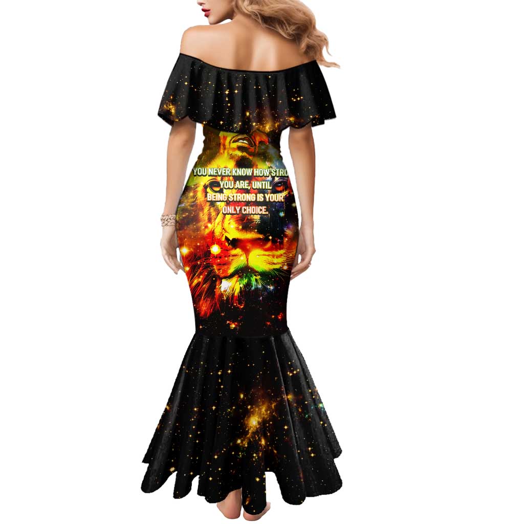 Bob King Of Reggae Mermaid Dress Rastafari Lion - You Never Know How Strong You Are