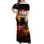 Bob King Of Reggae Off Shoulder Maxi Dress Rastafari Lion - You Never Know How Strong You Are