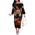 Bob King Of Reggae Off The Shoulder Long Sleeve Dress Rastafari Lion - You Never Know How Strong You Are