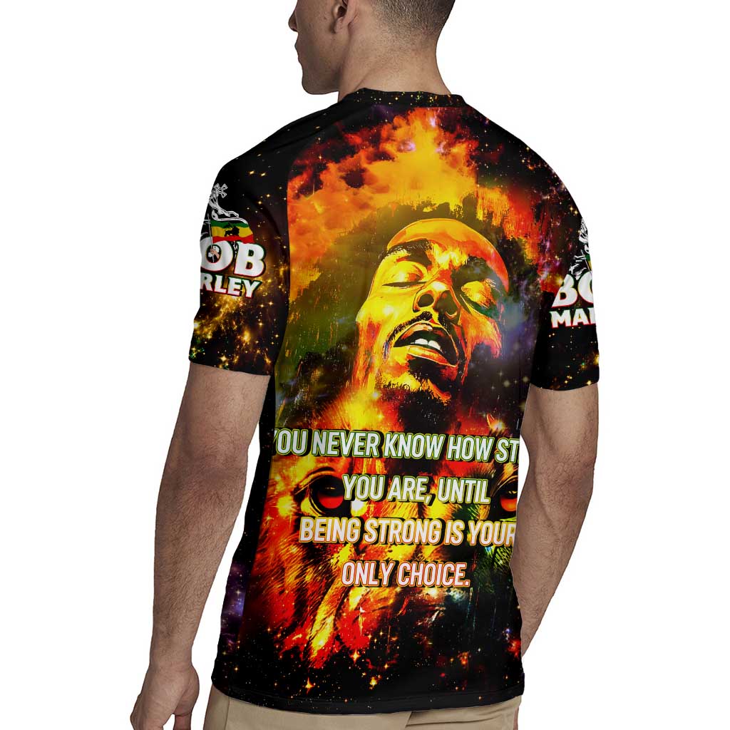 Bob King Of Reggae Rugby Jersey Rastafari Lion - You Never Know How Strong You Are