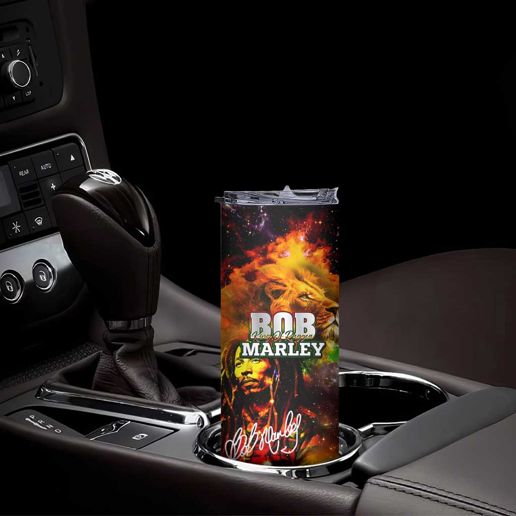 Bob King Of Reggae Skinny Tumbler Rastafari Lion - You Never Know How Strong You Are
