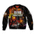 Bob King Of Reggae Sleeve Zip Bomber Jacket Rastafari Lion - You Never Know How Strong You Are