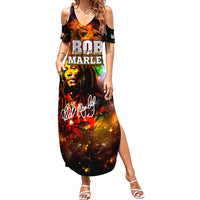 Bob King Of Reggae Summer Maxi Dress Rastafari Lion - You Never Know How Strong You Are