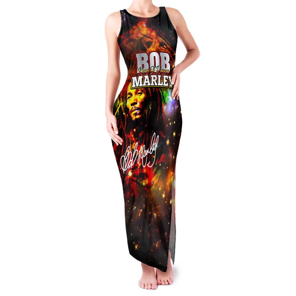 Bob King Of Reggae Tank Maxi Dress Rastafari Lion - You Never Know How Strong You Are