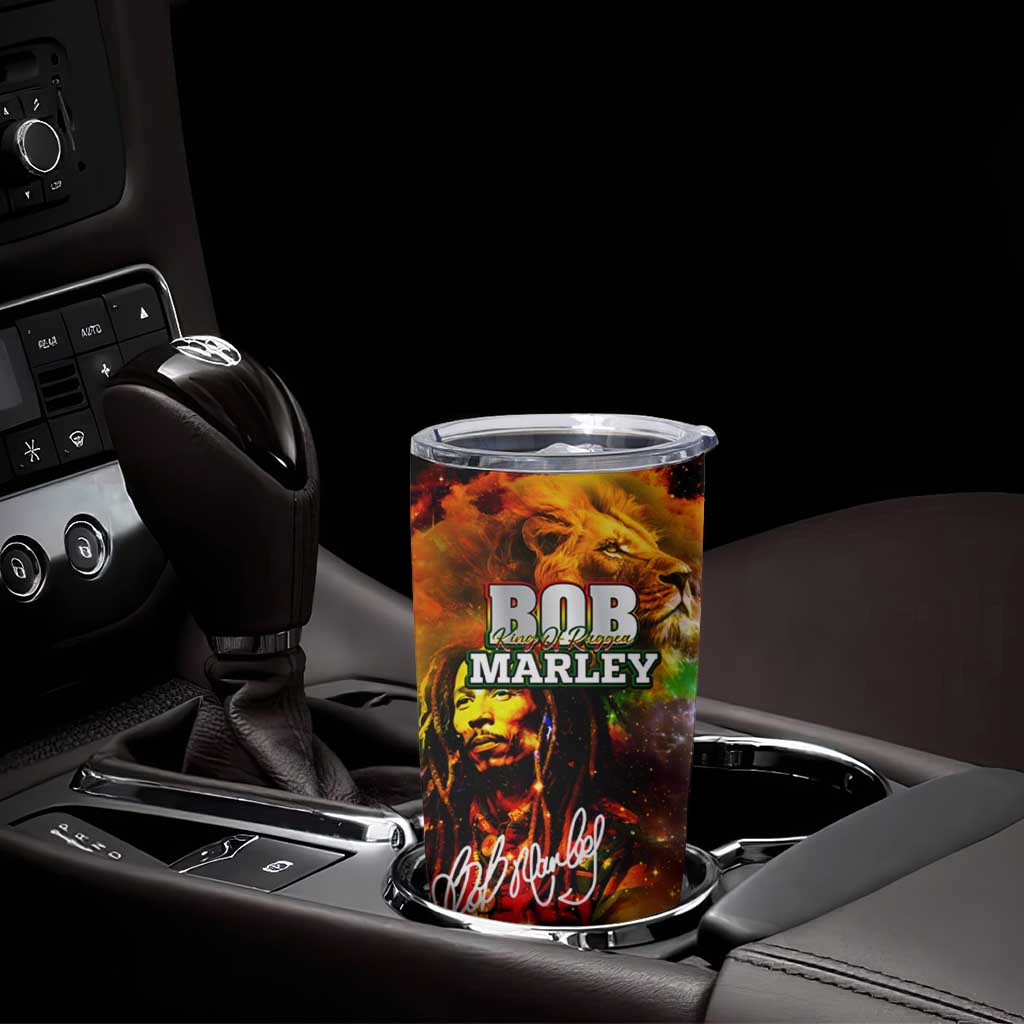 Bob King Of Reggae Tumbler Cup Rastafari Lion - You Never Know How Strong You Are