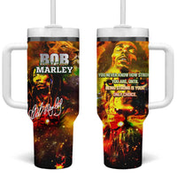 Bob King Of Reggae Tumbler With Handle Rastafari Lion - You Never Know How Strong You Are