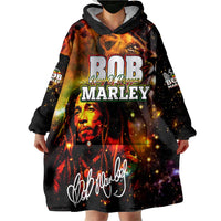 Bob King Of Reggae Wearable Blanket Hoodie Rastafari Lion - You Never Know How Strong You Are