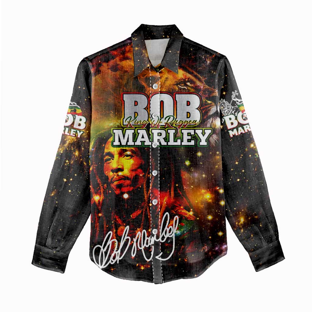 Bob King Of Reggae Women Casual Shirt Rastafari Lion - You Never Know How Strong You Are