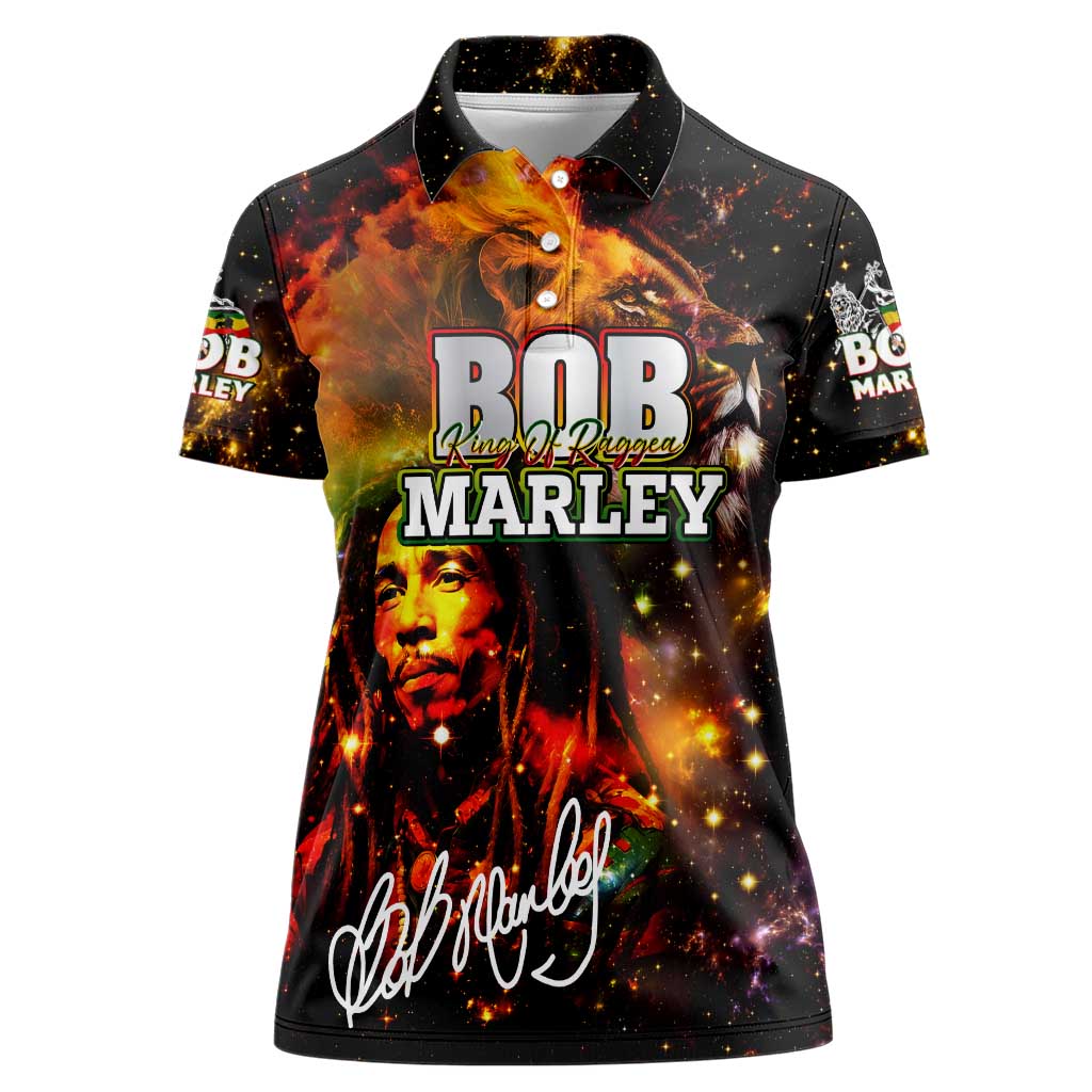 Bob King Of Reggae Women Polo Shirt Rastafari Lion - You Never Know How Strong You Are