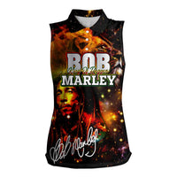 Bob King Of Reggae Women Sleeveless Polo Shirt Rastafari Lion - You Never Know How Strong You Are