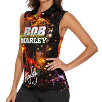 Bob King Of Reggae Women Sleeveless Polo Shirt Rastafari Lion - You Never Know How Strong You Are