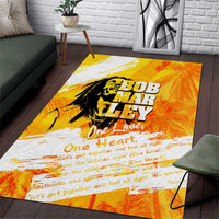 Legend Bob Reggae Area Rug One Love One Heart Tropical Leaf