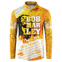 Legend Bob Reggae Button Sweatshirt One Love One Heart Tropical Leaf