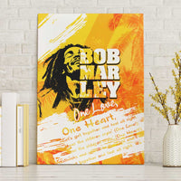 Legend Bob Reggae Canvas Wall Art One Love One Heart Tropical Leaf