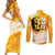 Legend Bob Reggae Couples Matching Short Sleeve Bodycon Dress and Long Sleeve Button Shirt One Love One Heart Tropical Leaf