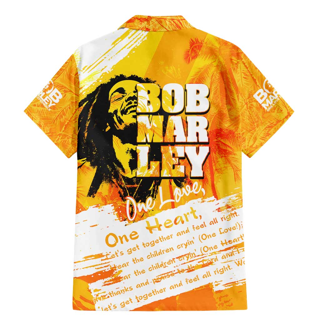 Legend Bob Reggae Family Matching Mermaid Dress and Hawaiian Shirt One Love One Heart Tropical Leaf