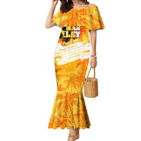 Legend Bob Reggae Family Matching Mermaid Dress and Hawaiian Shirt One Love One Heart Tropical Leaf