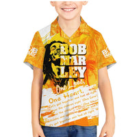 Legend Bob Reggae Family Matching Mermaid Dress and Hawaiian Shirt One Love One Heart Tropical Leaf